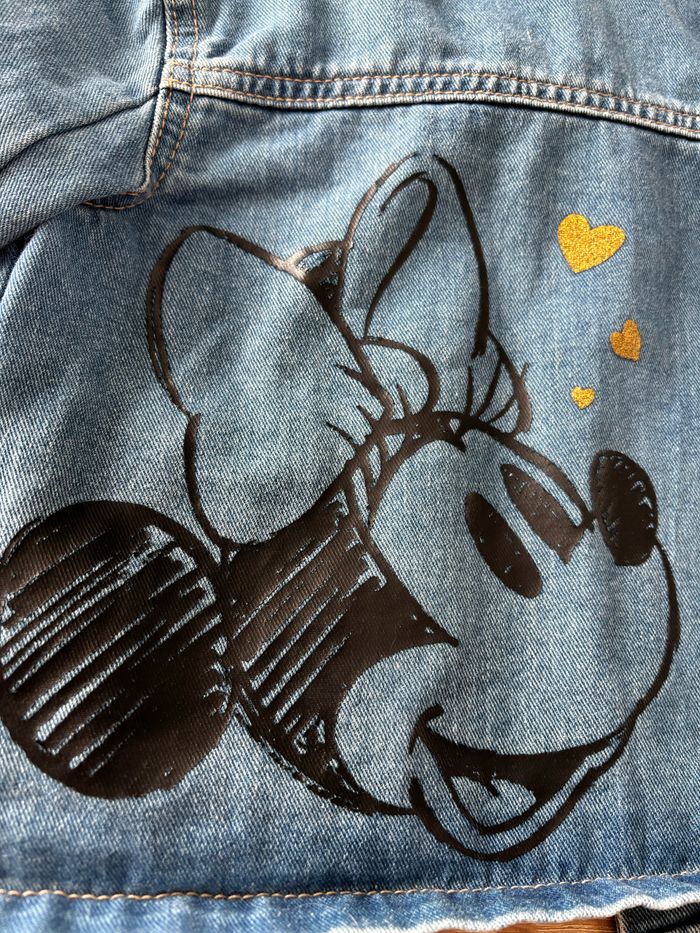 Veste en jean Minnie noir/doré DISNEY t.18m - photo numéro 5