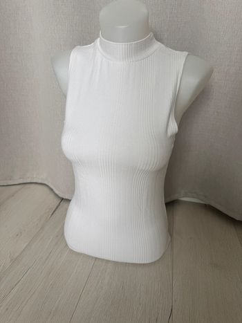 Haut sans manches blanc S