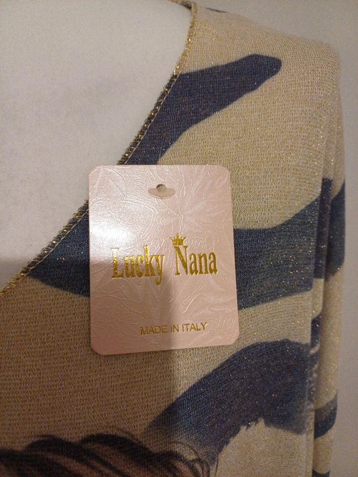 Sweat léger ample pailleté à motifs neuf Lucky Nana taille S/M/L 36/38/40 - photo numéro 4