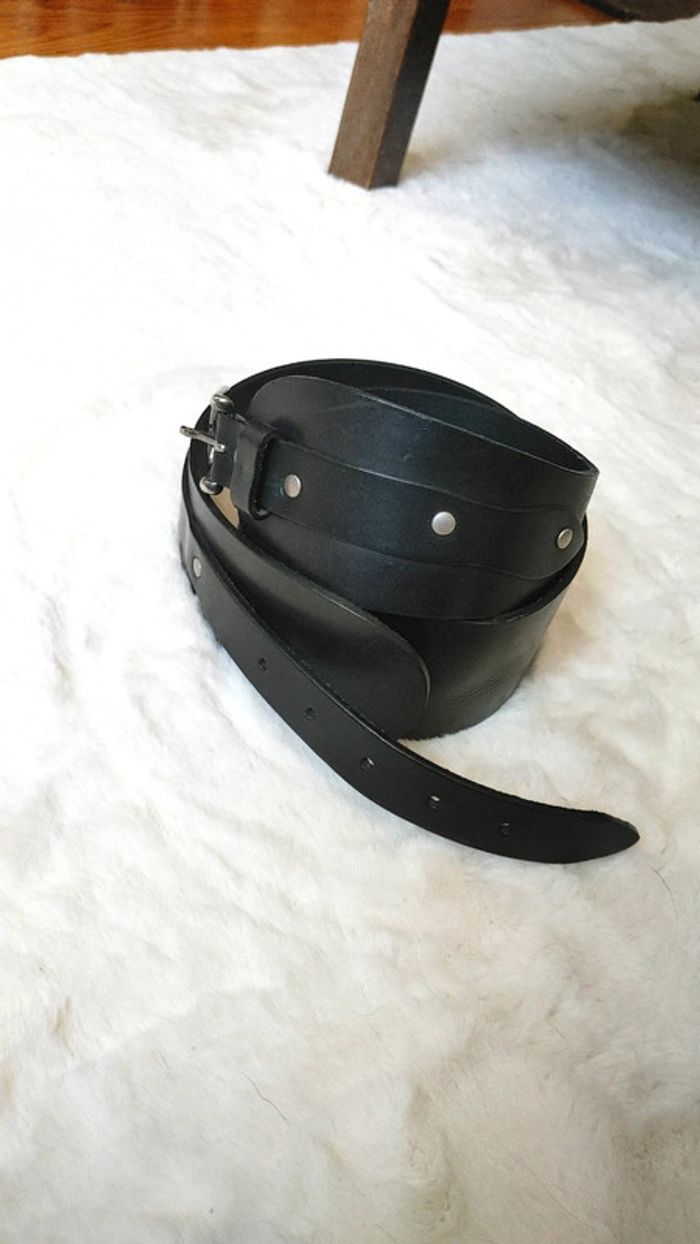Ceinture en cuir véritable vachette - photo numéro 2