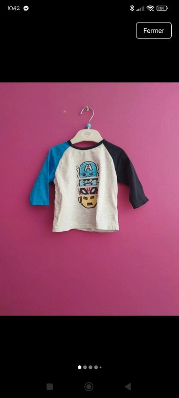 Tee-shirt Marvel 6 mois 
