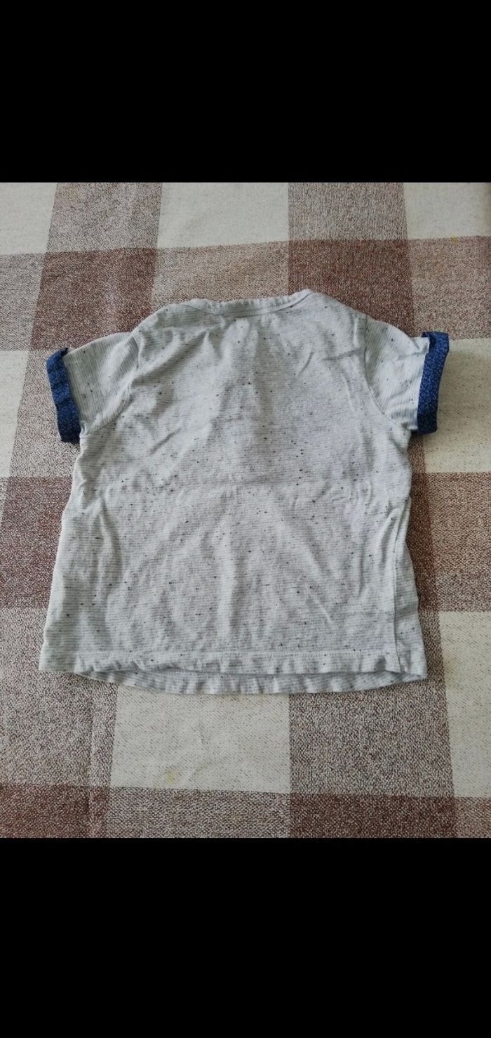 Tee shirt 18 mois gris chiné manches courtes Tape à l'oeil - photo numéro 3