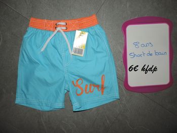 short de bain taille 8 ans