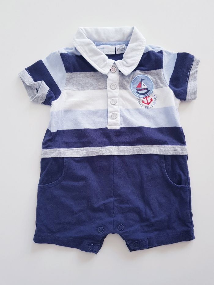 Chicco - Combi-short à manches courtes avec col polo