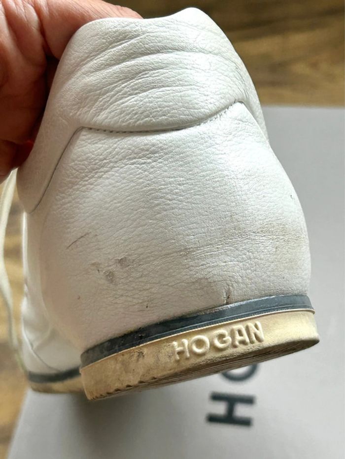 Paire de basket blanche Hogan 9 1/2 - photo numéro 9