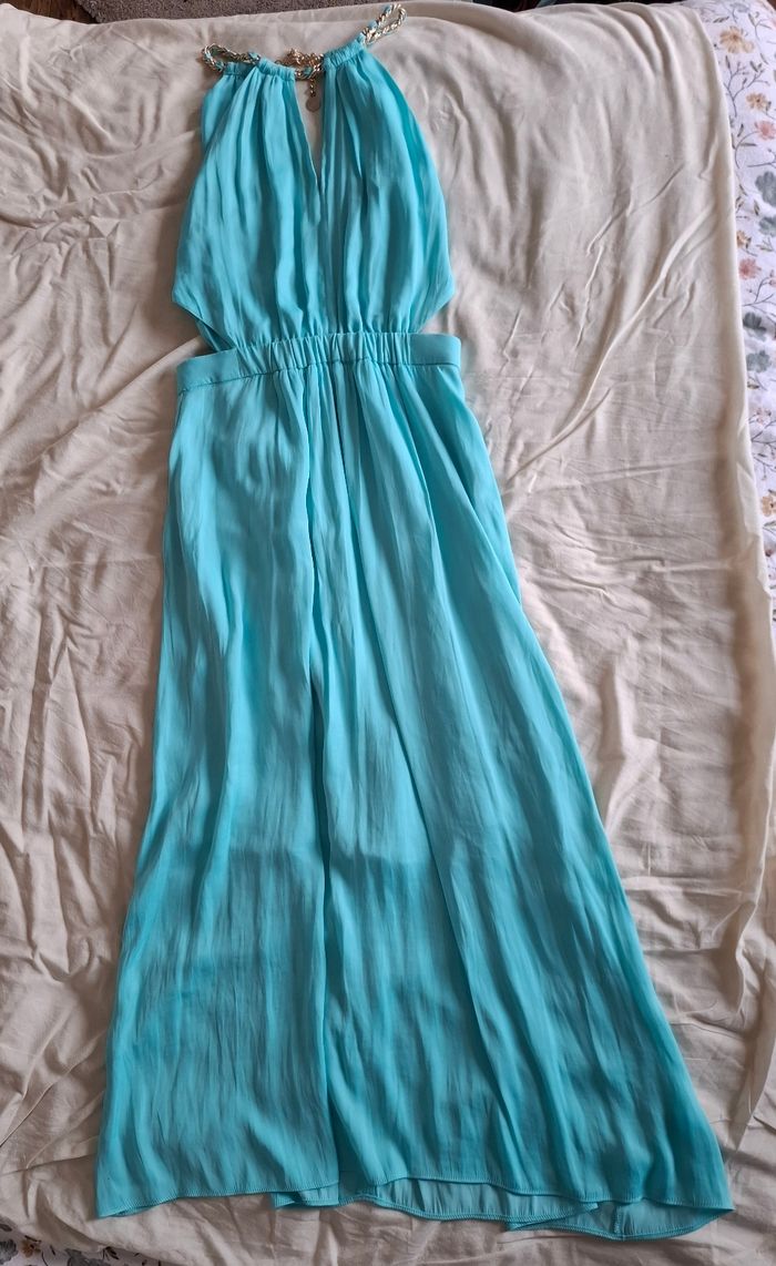 Robe de cérémonie bleue turquoise