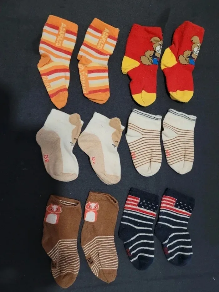 6 paires chaussettes 18/22