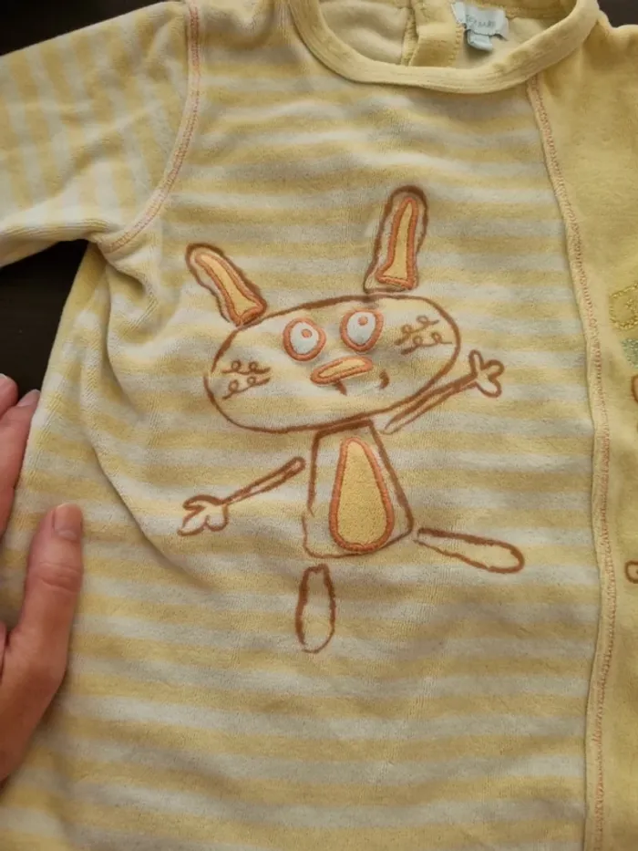 Pyjama hiver 23 mois bon état tex baby nuances de jaune - photo numéro 3
