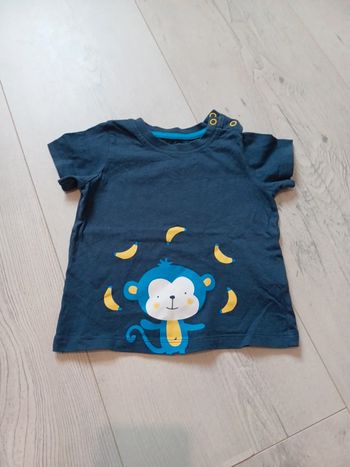 T-shirt bleu marine 12 mois lupilu