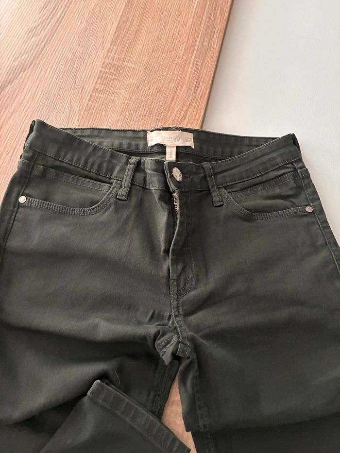 Jean slim Mango kaki foncé