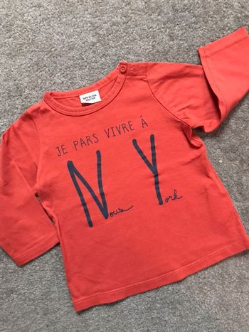 T-shirt garçon orange foncé 9 mois