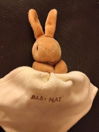 Peluche lapin roux Baby Nat