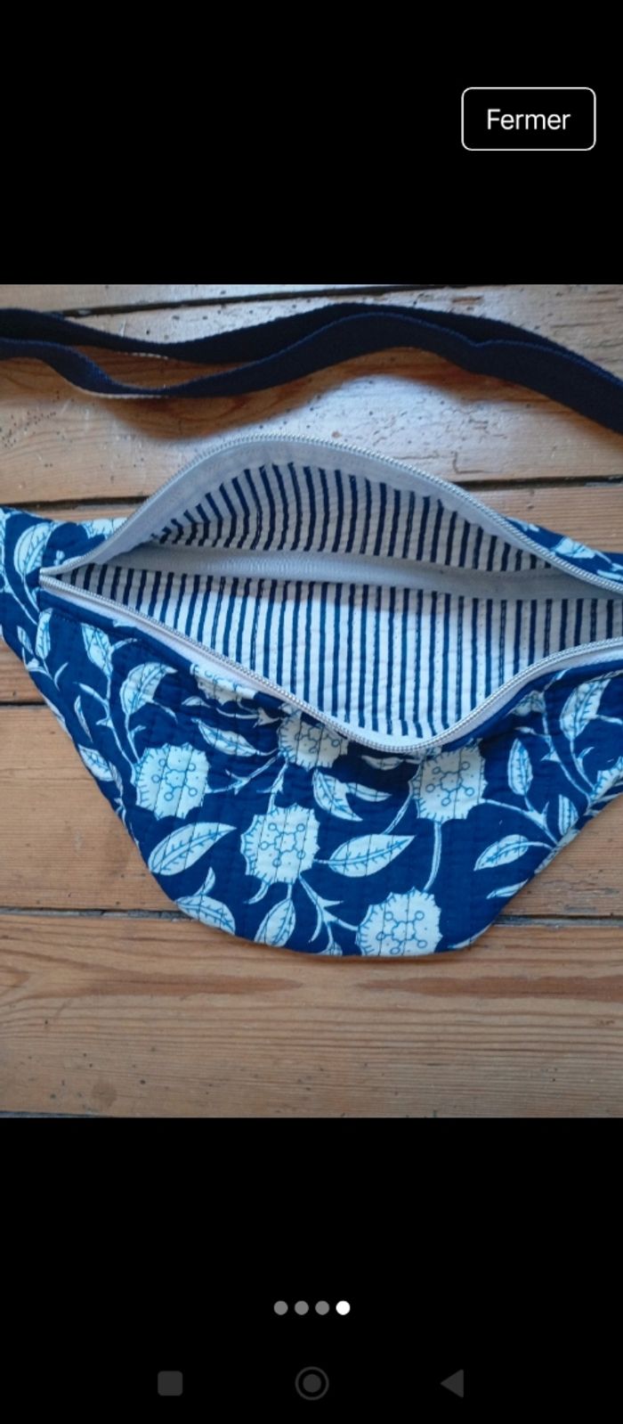 Sac banane tissus indien - photo numéro 4