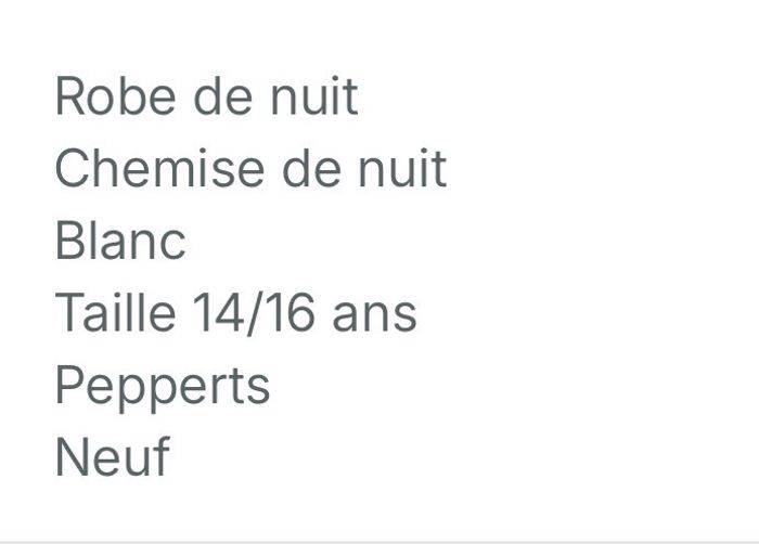 Robe de nuit 14/16 ans - photo numéro 4