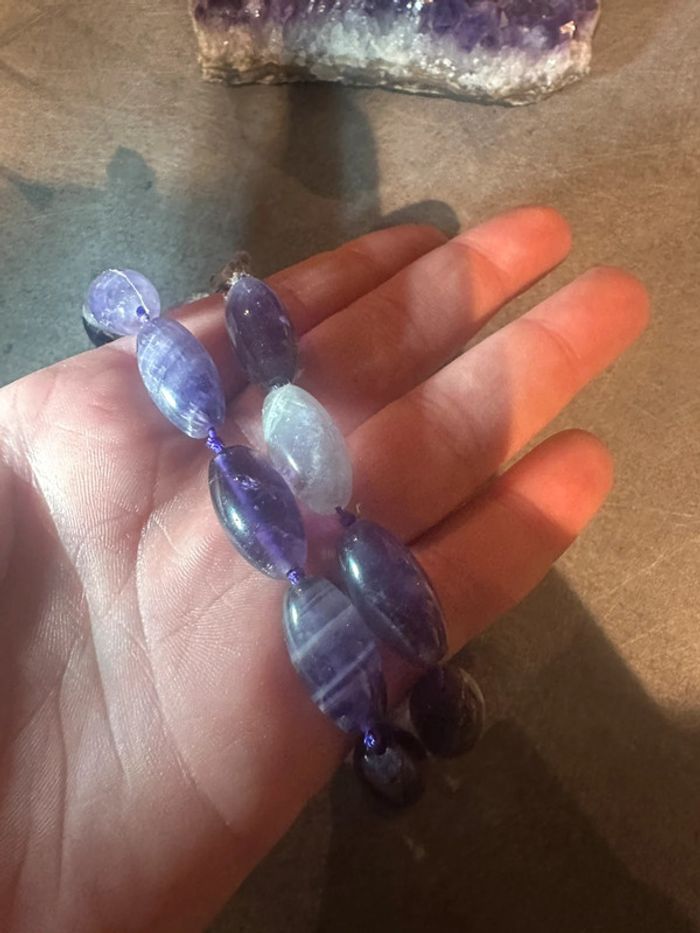 Collier en améthyste - pierre naturelle - photo numéro 3