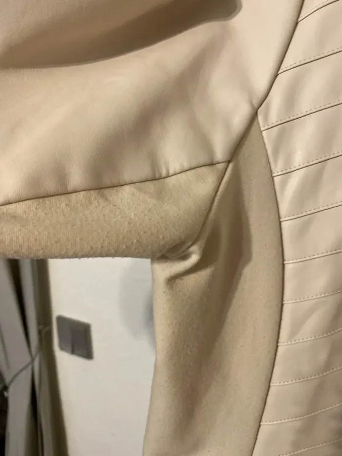 superbe veste simili cuir écru 46 M&S mode - photo numéro 3