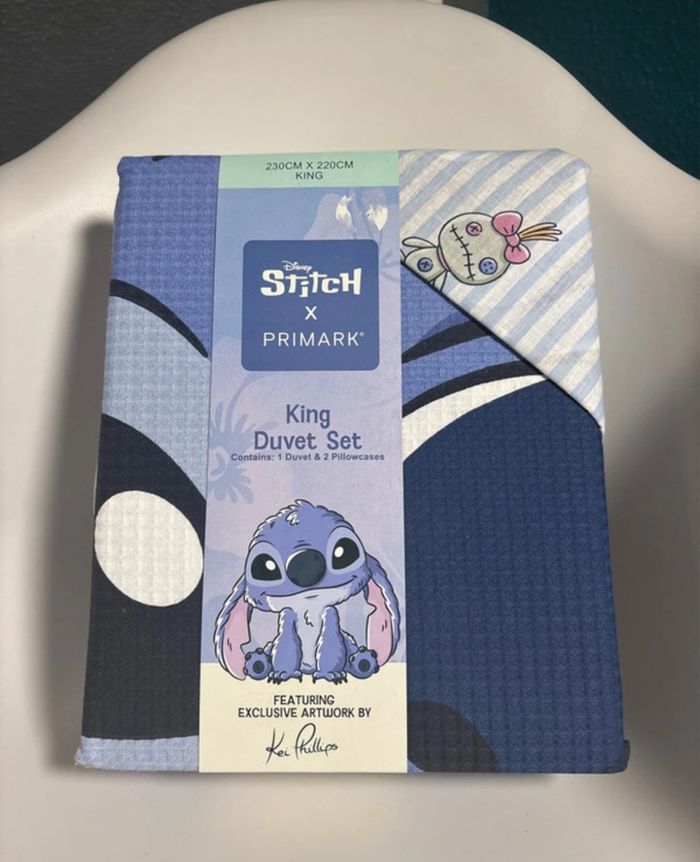 Neuf parure housse de couette + taies Stitch - Disney / King size 240 x 220 - photo numéro 2