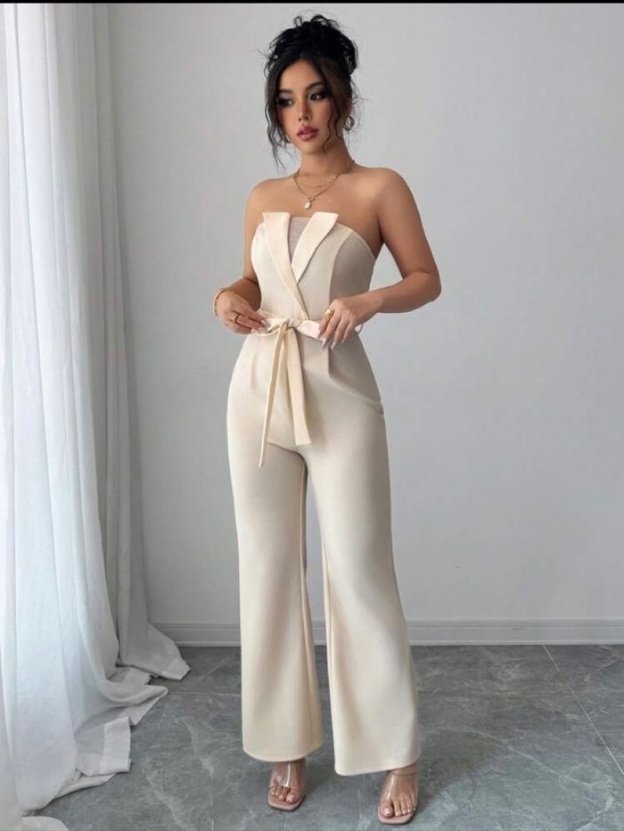Combinaison femme beige