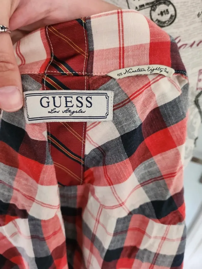 Superbe Chemise à Carreaux ML de marque Guess et de taille 38 - photo numéro 5
