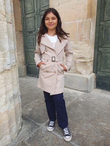 Trench mi-long Antibes beige Taille 8 ans