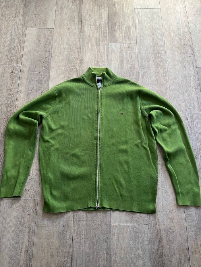 🧥 Veste polaire Tommy Hilfiger verte – Taille M - photo numéro 3