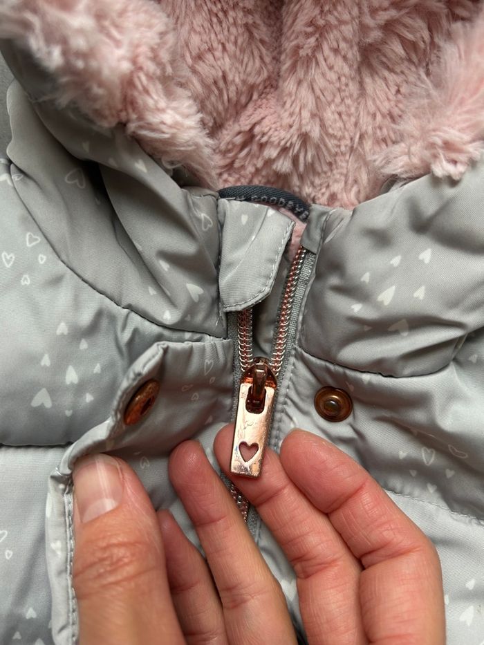 Doudoune doublée polaire cœurs bébé fille c&a - photo numéro 5