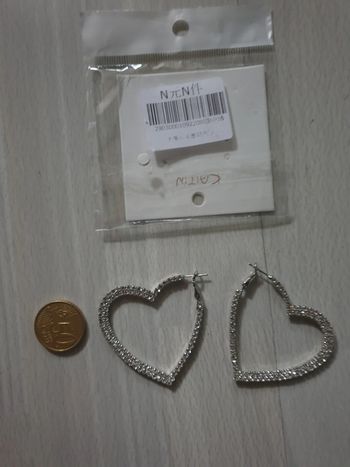 Magnifiques b o cœur strass vintage chic neuves