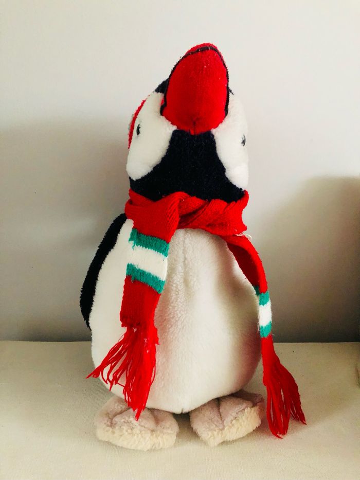 Peluche pingouin manchot décoration noël vintage - photo numéro 2