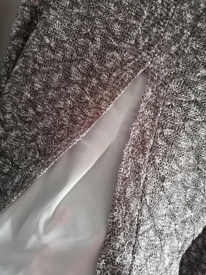 Pull chemise Tissaia marron-gris 42.44 - photo numéro 7