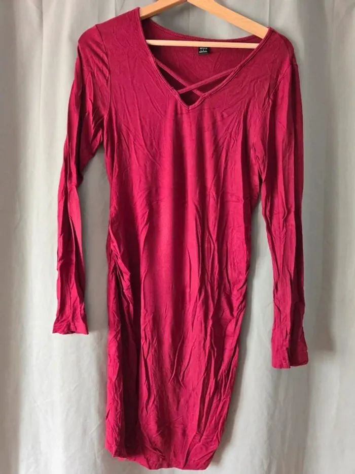 Robe grossesse bordeaux