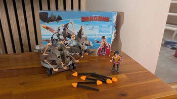 Playmobil dragon 9249 Eret et baliste à 4 projectiles de feu