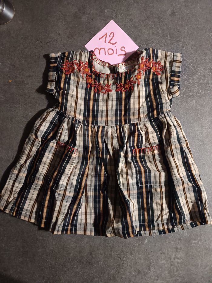 Robe manches courtes 12 mois