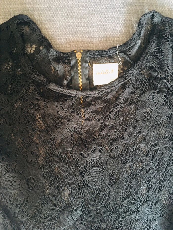 Haut noir manche longue zara taille S - photo numéro 3