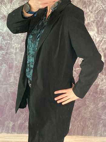 Superbe veste longue noire L