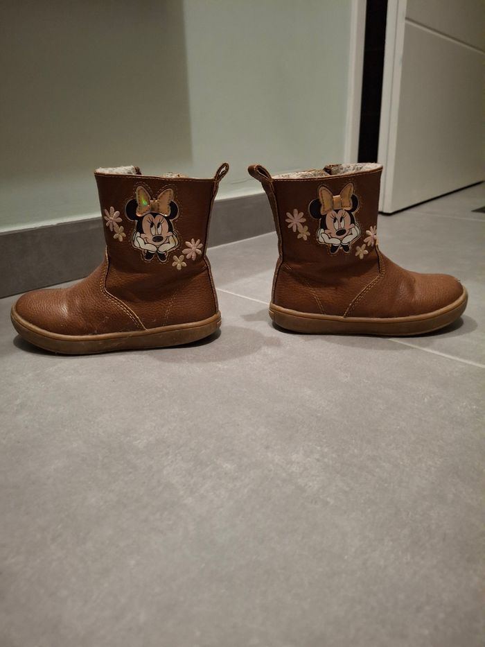 Bottes minnie fourrées et cuir