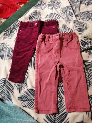 Lot de 2 pantalons 12 mois