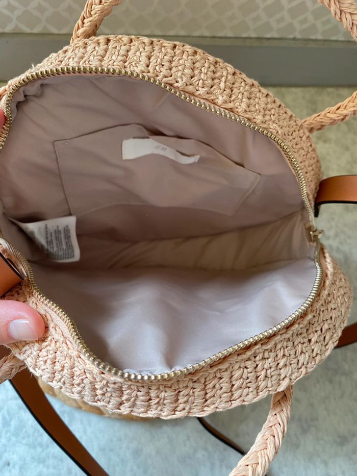 Sac paille rond bandoulière H&M - photo numéro 4
