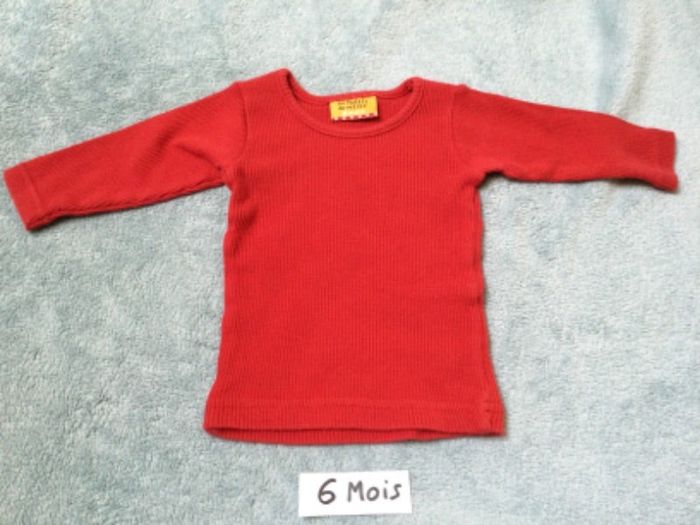 T-shirt ml rouge 6 mois