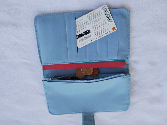 Portefeuille multipoches Portemonnaie bleu - photo numéro 5