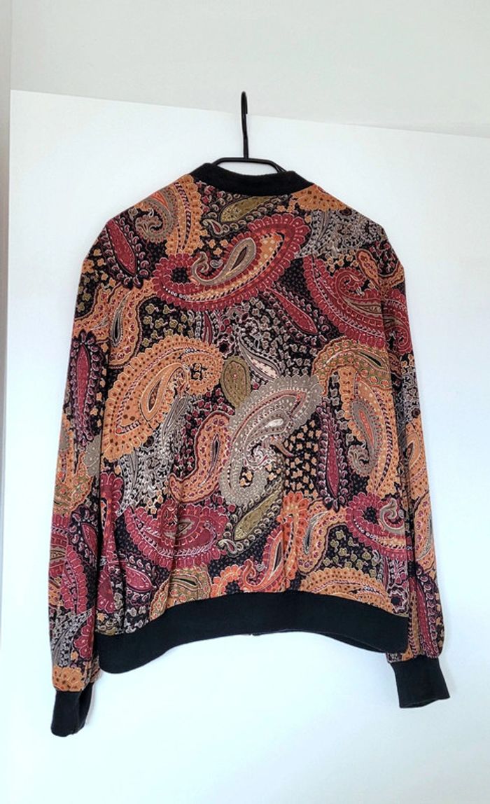 Magnifique Veste-Chemise laine Bomber fin-Vintage Oversize - photo numéro 8