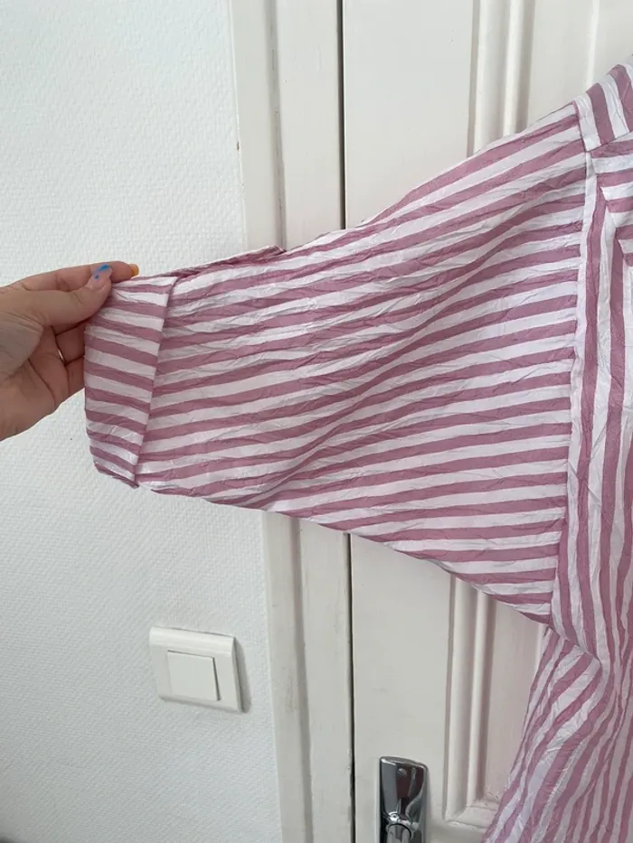 Chemise à rayures rose - photo numéro 2