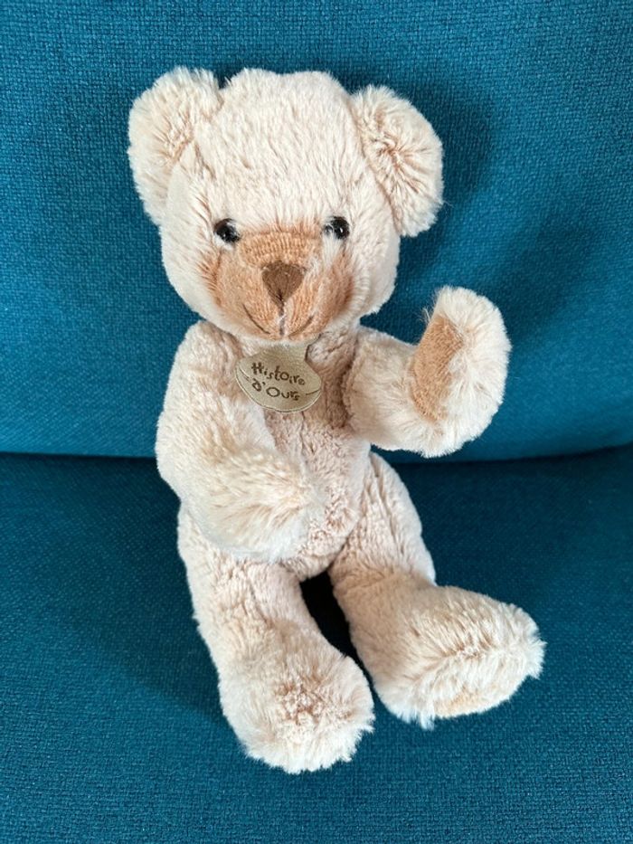 Histoire d’ours peluche doudou traditionnel articulé doux marron chiné clair 26cm - photo numéro 2