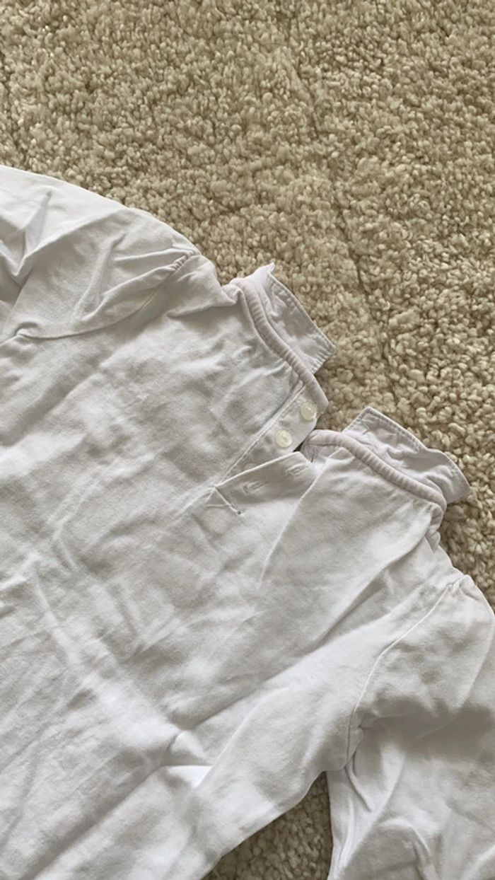 T shirt blanc manches longues okaidi 2 ans - photo numéro 5