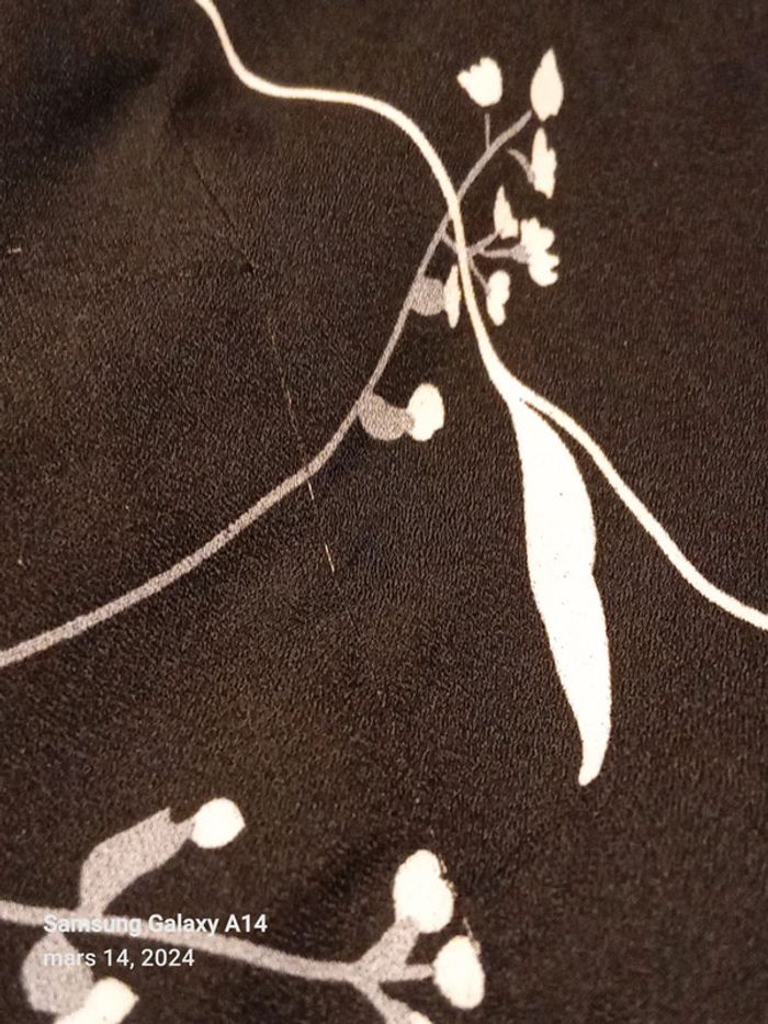 Jupe longue motif fleur noir femme taille unique - photo numéro 14