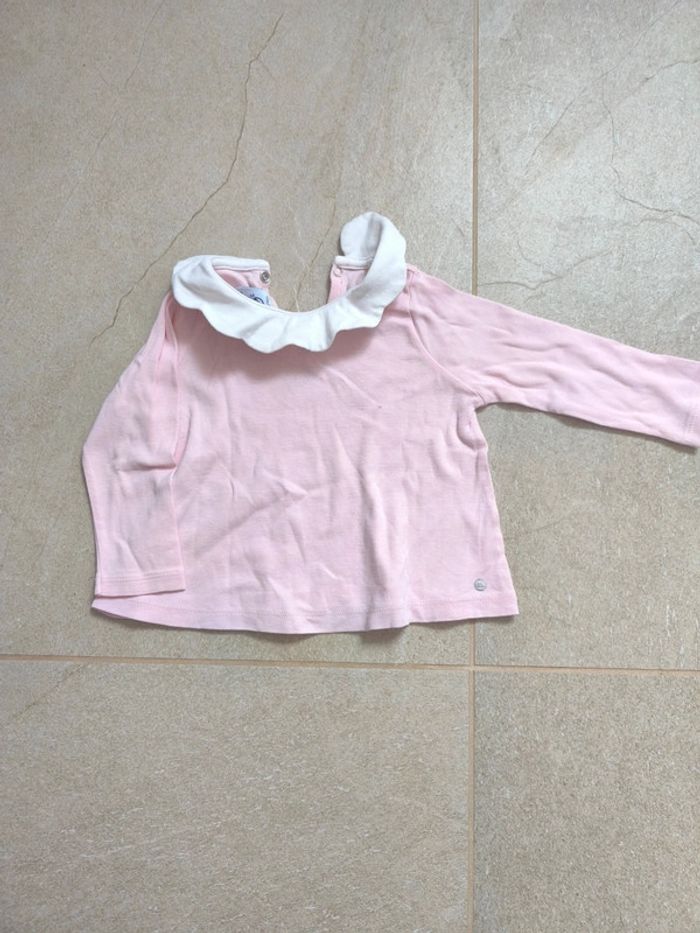Blouse rose Petit Bateau 12 mois