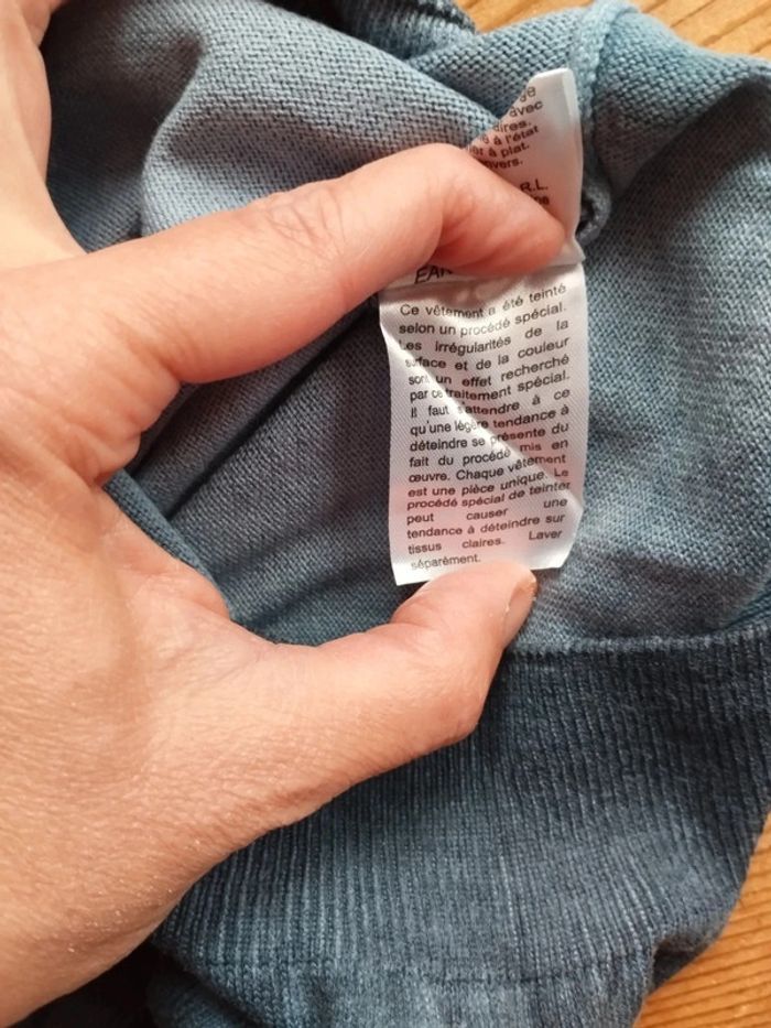 Pull léger bleu ardoise – PocoPiano – 8 ans – Casual & confortable - photo numéro 6
