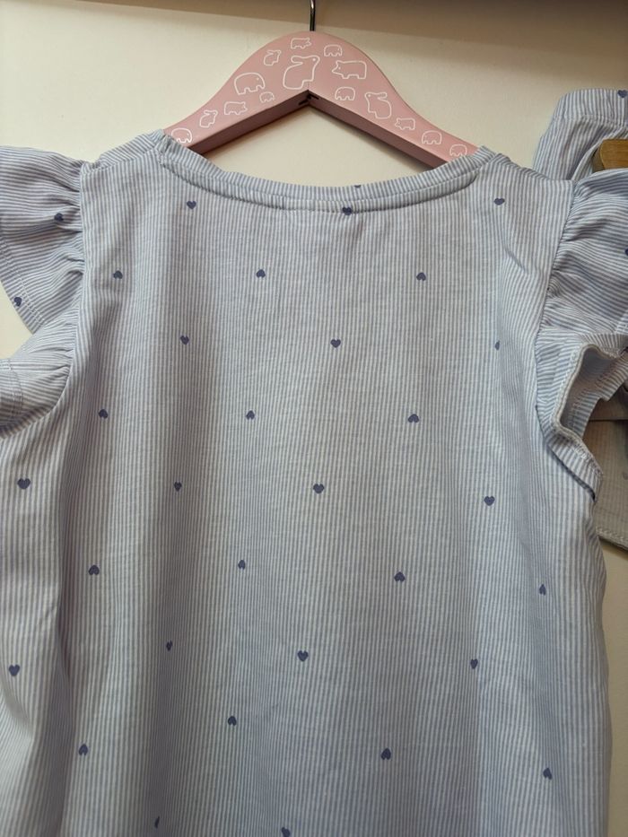 Pyjama fille rayé bleu clair et blanc H&M 8-10 ans - photo numéro 6