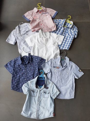 Lot de 7 chemises et 1polo 24mois