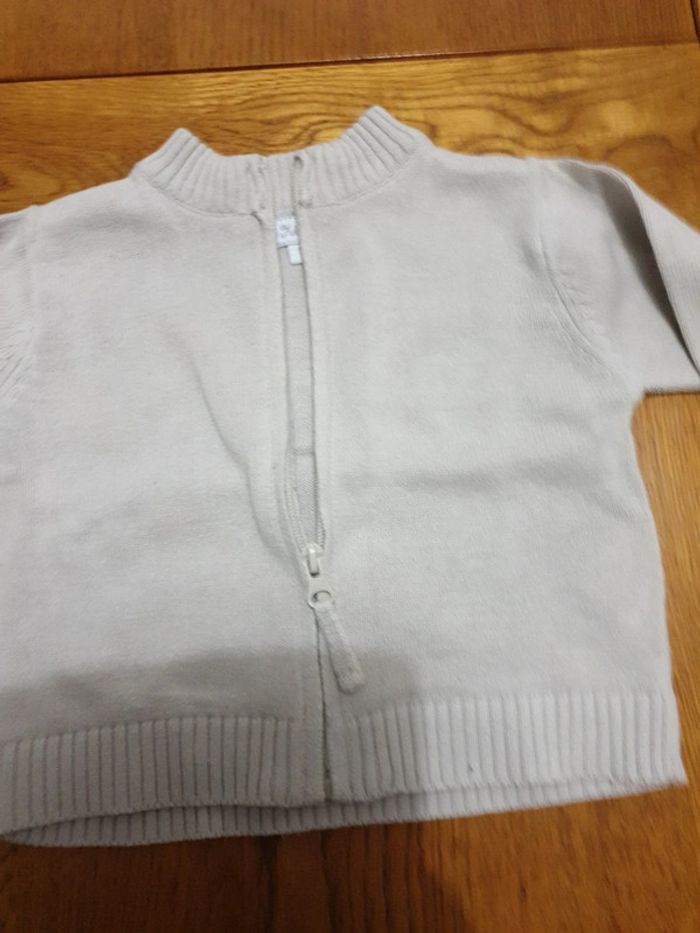 Gilet zippé bébé 1 mois - photo numéro 2
