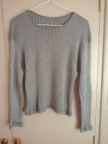 T shirt Caroll T 44 rayé gris